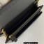 Saint Laurent sunset chain wallet in crocodile-embossed shiny leather 533026 Black/Gold