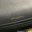 Saint Laurent sunset chain wallet in crocodile-embossed shiny leather 533026 Black/Gold