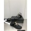 Chanel Metal CC Logo Thong Sandals Suede Black 2023