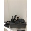 Chanel Metal CC Logo Thong Sandals Suede Black 2023