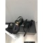 Chanel Metal CC Logo Thong Sandals Suede Black 2023