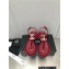 Chanel Metal CC Logo Thong Sandals Suede Burgundy 2023