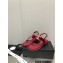 Chanel Metal CC Logo Thong Sandals Suede Burgundy 2023