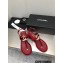 Chanel Metal CC Logo Thong Sandals Suede Burgundy 2023