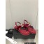 Chanel Metal CC Logo Thong Sandals Suede Burgundy 2023