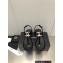 Chanel Metal CC Logo Thong Sandals Suede Dark Blue 2023
