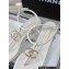 Chanel Lambskin & Strass CC Logo Thong Sandals G39728 White 2023