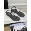 Chanel Lambskin & Strass CC Logo Thong Sandals G39728 Black 2023