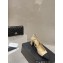 Chanel Heel 6.5cm Chain Lambskin Grosgrain & Metal Pumps Slingbacks G45092 Beige/Black 2023