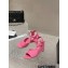 Chanel Quilting Wedge Sandals Patent Pink 2023