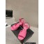 Chanel Quilting Wedge Sandals Patent Pink 2023