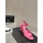 Chanel Quilting Wedge Sandals Patent Pink 2023