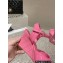 Chanel Quilting Wedge Sandals Patent Pink 2023