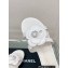 Chanel Camellia and Pearl Flat Mules White 2023