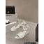 Chanel Quilting Wedge Sandals Patent White 2023