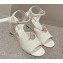 Chanel Quilting Wedge Sandals Patent White 2023