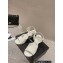 Chanel Quilting Wedge Sandals Patent White 2023