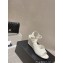 Chanel Quilting Wedge Sandals Patent White 2023