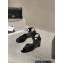 Chanel Quilting Wedge Sandals Patent Black 2023