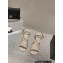 Chanel Quilting Wedge Sandals Patent Beige 2023