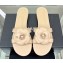 Chanel Camellia and Pearl Flat Mules Beige 2023