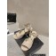 Chanel Quilting Wedge Sandals Patent Beige 2023