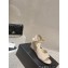 Chanel Quilting Wedge Sandals Patent Beige 2023