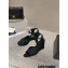Chanel Quilting Wedge Sandals Grosgrain Black 2023