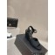 Chanel Quilting Wedge Sandals Grosgrain Black 2023