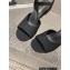 Chanel Quilting Wedge Sandals Grosgrain Black 2023