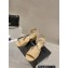 Chanel Quilting Wedge Sandals Grosgrain Beige 2023