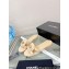 Chanel Camellia and Pearl Flat Mules Beige 2023