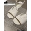 Chanel Quilting Wedge Sandals Grosgrain White 2023