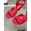 Chanel Quilting Wedge Sandals Grosgrain Red 2023