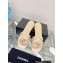 Chanel Camellia and Pearl Flat Mules Beige 2023