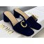 Dior Heel 4.5cm C'est Slides Velvet Dark Blue 2023