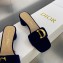 Dior Heel 4.5cm C'est Slides Velvet Dark Blue 2023