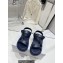 Dior D-Wave Sandals in Lambskin Dark Blue 2023