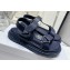 Dior D-Wave Sandals in Lambskin Dark Blue 2023