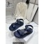 Dior D-Wave Sandals in Lambskin Dark Blue 2023