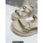 Dior D-Wave Sandals in Lambskin Creamy 2023