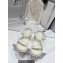 Dior D-Wave Sandals in Lambskin White 2023
