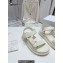 Dior D-Wave Sandals in Lambskin White 2023
