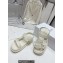 Dior D-Wave Sandals in Lambskin White 2023
