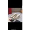 Valentino Heel 9.5cm Platform 3.5cm Rockstud wedge sandals in calfskin leather White with silk cords 2023