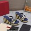 Valentino Heel 9.5cm Platform 3.5cm Rockstud wedge sandals in calfskin leather Blue/Multicolor with silk cords 2023