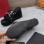 Valentino Heel 9.5cm Platform 3.5cm Rockstud wedge sandals in calfskin leather Black with silk cords 2023