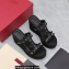 Valentino Heel 9.5cm Platform 3.5cm Rockstud wedge sandals in calfskin Black 2023