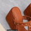 Valentino Heel 9.5cm Platform 3.5cm Rockstud wedge sandals in calfskin Brown 2023