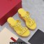 Valentino Heel 9.5cm Platform 3.5cm Rockstud wedge sandals in calfskin Yellow/Red/White 2023